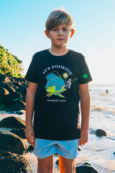IT'S COOKING - KIDS TEE - BLACK