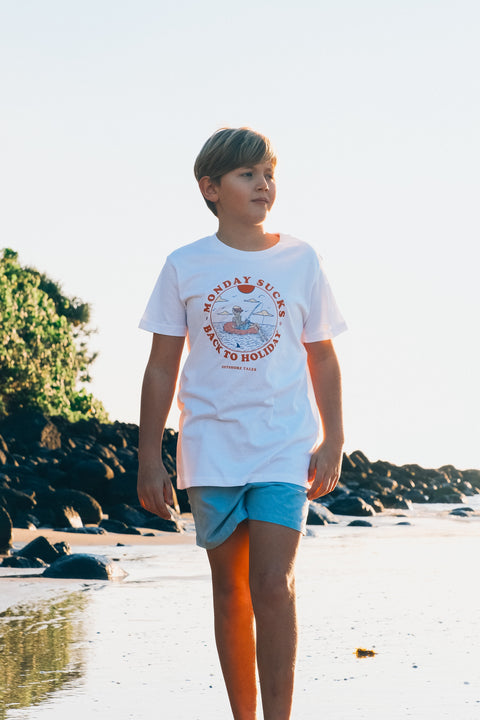 MONDAY SUCKS - KIDS TEE - WHITE
