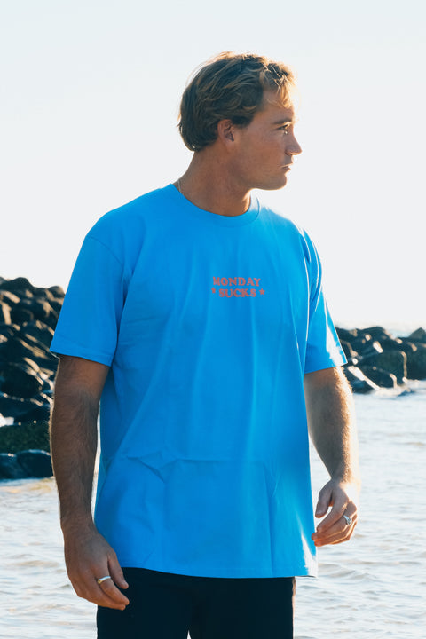 MONDAY SUCKS TEE - OCEAN